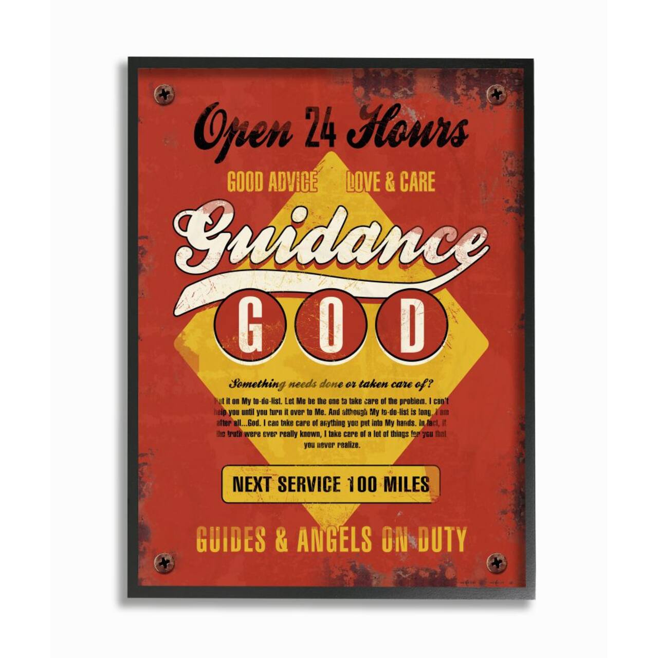 Stupell Industries God Guidance Vintage Comic Wall Accent with Black Frame